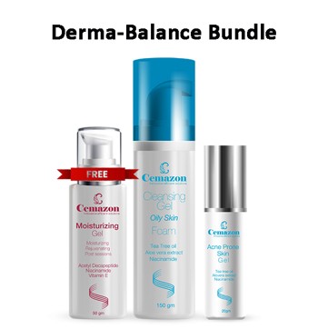 Cleansing Foam for Oily Skin + Acne-Prone Skin Gel + Moisturizing Gel (Free)