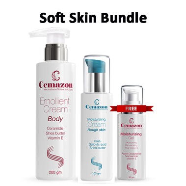 Emollient Body Cream + Moisturizing for Rough Skin + Moisturizing Gel (Free)