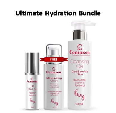 Cleansing Gel for Dry & Sensitive Skin + Lip Balm + Moisturizing Cream (Free)